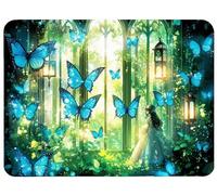 Small Mouse Mat 600 x 400 x 3mm Gaming Mouse Pad Dream Mousepad Non-Slip Rubber Base, Butterfly Desk Mat Waterproof Surface Desk Pad Compatible Laser and Optical Mice for Laptop Office Decor, Model877