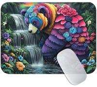 Small Mouse Mat Bear 200 x 150 x 3 mm, Gaming Mouse Pad Fall with Non-Slip Rubber Base, Smooth Microfiber Surface for Precise Control, Long-Lasting, Compact Mousepad for Home Office & Desk Mat M3-131