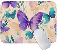 Small Mouse Mat Butterfly 300 x 250 x 3 mm, Gaming Mouse Pad Colorful with Non-Slip Rubber Base, Smooth Microfiber Surface for Precise Control, Compact Mousepad for Home Office & Desk Mat M3-267