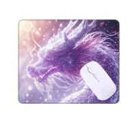 Small Mouse Mat, Mini Mouse Pad 11x9 inch, Purple Dragon Desk Mat, Non-Slip Rubber Base Waterproo Mousepad, Gaming Mouse Pad, for Women Men Wireless Mouse Laptops Keyboard Home Office Travel T-11885