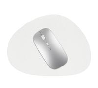 Small Mouse Mat, White Mouse Pad, Non-slip Mouse Pad, Computer Mouse Pad, Washable Leather, Waterproof Mouse Pad, Irregular Shape for Apple Mouse, Logitech Mouse, Computer Etc (White)