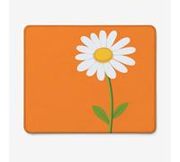 Small Mouse Pad 240x200mm, Burnt Orange Pattern Mouse Mat with Durable Stitched Edges, Waterproof & Non-Slip Rubber Base, Premium Textured Desk Pad for Laptop, PC, Office and Home (Daisy) W-O4734