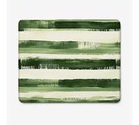 Small Mouse Pad 240x200mm, Green Pattern Mouse Mat with Durable Stitched Edges, Waterproof & Non-Slip Rubber Base, Premium Textured Desk Pad for Laptop, PC, Office and Home (Stripe) W-O1099