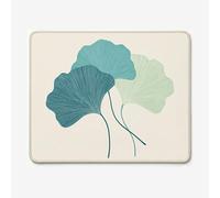 Small Mouse Pad 240x200mm, Simple Pattern Mouse Mat with Durable Stitched Edges, Waterproof & Non-Slip Rubber Base, Premium Textured Desk Pad for Laptop, PC, Office and Home (Ginkgo Leaves) W-O373