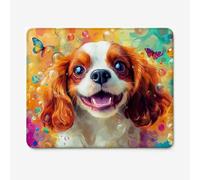 Small Mouse Pad 260x210mm, Dog Pattern Mouse Mat with Durable Stitched Edges, Waterproof & Non-Slip Rubber Base, Premium Textured Desk Pad for Laptop, PC, Office and Home (Cute) W-O3840