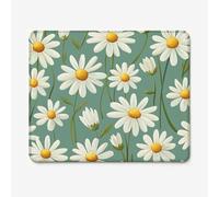Small Mouse Pad 260x210mm, Simple Pattern Mouse Mat with Durable Stitched Edges, Waterproof & Non-Slip Rubber Base, Premium Textured Desk Pad for Laptop, PC, Office and Home (Daisy) W-O204