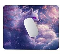 Small Mouse Pad 29x24cm, White Fox And Cherry Blossoms Gaming Mouse Mat F21