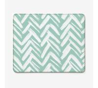 Small Mouse Pad 300x250mm, Green Pattern Mouse Mat with Durable Stitched Edges, Waterproof & Non-Slip Rubber Base, Premium Textured Desk Pad for Laptop, PC, Office and Home (Stripe) W-O1128