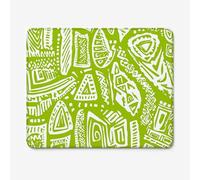 Small Mouse Pad 300x250mm, Green Pattern Mouse Mat with Durable Stitched Edges, Waterproof & Non-Slip Rubber Base, Premium Textured Desk Pad for Laptop, PC, Office and Home (Nationality) W-O1124