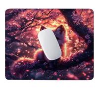 Small Mouse Pad 30x25cm, Fox And Peach Blossom Tree Gaming Mouse Mat F-352