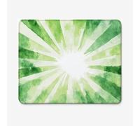 Small Mouse Pad 320x260mm, Green Pattern Mouse Mat with Durable Stitched Edges, Waterproof & Non-Slip Rubber Base, Premium Textured Desk Pad for Laptop, PC, Office and Home (Sunlight) W-O1149