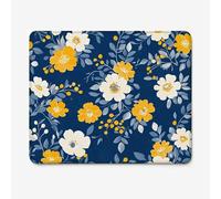 Small Mouse Pad 320x260mm, Simple Pattern Mouse Mat with Durable Stitched Edges, Waterproof & Non-Slip Rubber Base, Premium Textured Desk Pad for Laptop, PC, Office and Home (Wildflowers) W-O416