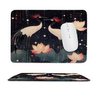 Small Mouse Pad 340x280x3mm, Lotus, Red Crowned Crane Mouse Mat xc-292