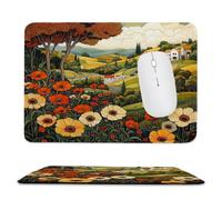 Small Mouse Pad 340x280x3mm, Small Town Countryside Mouse Mat xc-936 | Small Gaming Mousepad for Desk Mouse, Portable Mousemat, Desk Pad with Non-Slip Rubber Base & Waterproof Surface