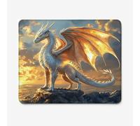 Small Mouse Pad 400x300mm, Animal Pattern Mouse Mat with Durable Stitched Edges, Waterproof & Non-Slip Rubber Base, Premium Textured Desk Pad for Laptop, PC, Office and Home (Dragon) W-O3344