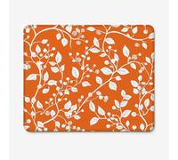 Small Mouse Pad 400x300mm, Burnt Orange Pattern Mouse Mat with Durable Stitched Edges, Waterproof & Non-Slip Rubber Base, Premium Textured Desk Pad for Laptop, PC, Office and Home (Plant) W-O4802
