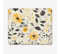 Small Mouse Pad 400x300mm, Cream Pattern Mouse Mat with Durable Stitched Edges, Waterproof & Non-Slip Rubber Base, Premium Textured Desk Pad for Laptop, PC, Office and Home (Wildflowers) W-O1713