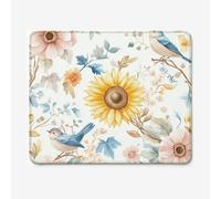 Small Mouse Pad 600x400mm, Bird Pattern Mouse Mat with Durable Stitched Edges, Waterproof & Non-Slip Rubber Base, Premium Textured Desk Pad for Laptop, PC, Office and Home (Sunflower) W-O1897