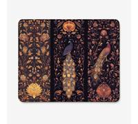 Small Mouse Pad 600x400mm, Nordic Pattern Mouse Mat with Durable Stitched Edges, Waterproof & Non-Slip Rubber Base, Premium Textured Desk Pad for Laptop, PC, Office and Home (Peacock) W-O2273