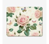 Small Mouse Pad 600x400mm, Rose Pattern Mouse Mat with Durable Stitched Edges, Waterproof & Non-Slip Rubber Base, Premium Textured Desk Pad for Laptop, PC, Office and Home (Butterfly) W-O1352