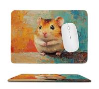 Small Mouse Pad - Animal Guinea Pig Gaming Mouse Mat 24 x 20 cm, Computer Mouse Mat with Anti-slip Rubber Base, Easy Gliding, Spill-Resistant Surface, Portable, Improves Speed and Accuracy c-185