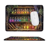 Small Mouse Pad - Colorful Bottle Gaming Mouse Mat 34 x 28 cm, Computer Mouse Mat with Anti-slip Rubber Base, Easy Gliding, Spill-Resistant Surface, Portable, Improves Speed and Accuracy, Gifts c-76