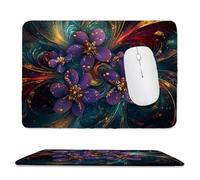 Small Mouse Pad - Colorful Flowers Gaming Mouse Mat 34 x 28 cm, Computer Mouse Mat with Anti-slip Rubber Base, Easy Gliding, Spill-Resistant Surface, Portable, Improves Speed and Accuracy, Gifts c-70