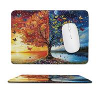 Small Mouse Pad - Colorful Tree Gaming Mouse Mat 34 x 28 cm, Computer Mouse Mat with Anti-slip Rubber Base, Easy Gliding, Spill-Resistant Surface, Portable, Ultra Thin Improves Speed and Accuracy c-78