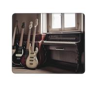 Small Mouse Pad Computer Mouse Mat for Man Woman Guitar Bass Music Musical Instruments Print Mouse Pads for Wireless Mouse Mouse Mats with Anti-Slip Base Laptop Mouse mat Mouse Pad for Gaming Home