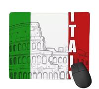 Small Mouse Pad Computer Mouse Mat for Man Woman Roman Italian Flag Print Mouse Pads for Wireless Mouse Mouse Mats with Anti-Slip Base Laptop Mouse mat Mouse Pad for Gaming Home Office 7"x 9"