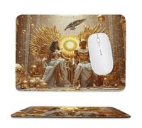 Small Mouse Pad - Egyptian God Gaming Mouse Mat 34 x 28 cm, Computer Mouse Mat with Anti-slip Rubber Base, Easy Gliding, Spill-Resistant Surface, Portable, Ultra Thin Improves Speed and Accuracy c-10