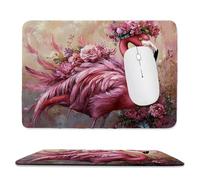 Small Mouse Pad - Flamingo Gaming Mouse Mat 30 x 25 cm, Computer Mouse Mat with Anti-slip Rubber Base, Easy Gliding, Spill-Resistant Surface, Portable, Ultra Thin Improves Speed and Accuracy c-407
