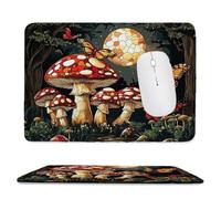 Small Mouse Pad - Forest Mushrooms Gaming Mouse Mat 40 x 30 cm, Computer Mouse Mat with Anti-slip Rubber Base, Easy Gliding, Spill-Resistant Surface, Portable, Improves Speed and Accuracy, Gifts c-718