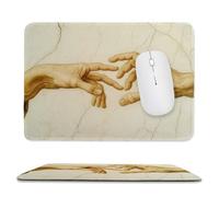 Small Mouse Pad - Hand Of God Gaming Mouse Mat 34 x 28 cm, Computer Mouse Mat with Anti-slip Rubber Base, Easy Gliding, Spill-Resistant Surface, Portable, Ultra Thin Improves Speed and Accuracy c-740