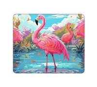 Small Mouse Pad Pink Flamingo Bird Mouse mat with Non-Slip Rubber Base Mini Mousepad for Wireless Mouse Laptop Mouse Pads for Men and Women Computer Keyboard mat Small Desk Pad for Home 10x12in