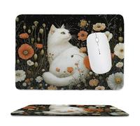 Small Mouse Pad - Poppy Cat Gaming Mouse Mat 34 x 28 cm, Computer Mouse Mat with Anti-slip Rubber Base, Easy Gliding, Spill-Resistant Surface, Portable, Ultra Thin Improves Speed and Accuracy c-917