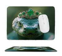 Small Mouse Pad - Snake Gaming Mouse Mat 24 x 20 cm, Computer Mouse Mat with Anti-slip Rubber Base, Easy Gliding, Spill-Resistant Surface, Portable, Ultra Thin Improves Speed and Accuracy, Gifts c-741