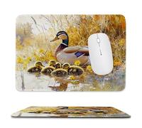 Small Mouse Pad - The Duck Family Gaming Mouse Mat 24 x 20 cm, Computer Mouse Mat with Anti-slip Rubber Base, Easy Gliding, Spill-Resistant Surface, Portable, Improves Speed and Accuracy, Gifts c-894