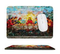 Small Mouse Pad - The Last Supper Gaming Mouse Mat 34 x 28 cm, Computer Mouse Mat with Anti-slip Rubber Base, Easy Gliding, Spill-Resistant Surface, Portable, Improves Speed and Accuracy, Gifts c-999