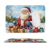 Small Mouse Pad - Winter Christmas Gaming Mouse Mat 24 x 20 cm, Computer Mouse Mat with Anti-slip Rubber Base, Easy Gliding, Spill-Resistant Surface, Portable, Improves Speed and Accuracy, Gifts c-151