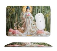 Small Mouse Pad - Zhulin Bodhisattva Gaming Mouse Mat 30 x 25 cm, Computer Mouse Mat with Anti-slip Rubber Base, Easy Gliding, Spill-Resistant Surface, Portable, Improves Speed and Accuracy c-991