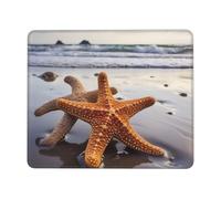 Small Mousepad Starfish on The Beach Mousemat with Non-Slip Rubber Base Mini Mousepad for Wireless Mouses Laptop Mousepads for Men and Women Computer Keyboard mat Small Desk Pad for Home 10x12in