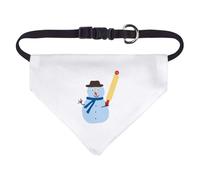 Small 'Mr Snowman Playing Cricket' Dog/Cat/Pet Bandana (PD00059697)