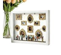 Small Museum Silhouette Frame DIY | Mini Fugurine Memory Decor - Miniature Museum Display Box,for Wedding, Birthday, Home, Apartment, Farmhouse, Hotel, Dormitory, Living Room, Bedroom