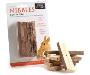 Small 'N' Furry Nibble Bark 'n' Bites for Small Animals - Large - Pack of 6