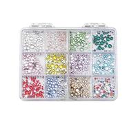 Small Nail Gems 12 Boxes Colorful Decorative Resin Ornaments