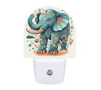 Small Nightlight Cartoon Elephant and Bird Night Light Plug in Wall with Dusk to Dawn Photocell Sensor Portable Lamp Warm Night Light for Bedroom Living Room Hallway Stairs
