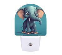 Small Nightlight Cartoon Elephant Night Light Plug in Wall with Dusk to Dawn Photocell Sensor Portable Lamp Warm Night Light for Bedroom Living Room Hallway Stairs