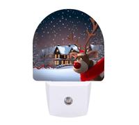 Small Nightlight Christmas Night Light Plug in Wall with Dusk to Dawn Photocell Sensor Portable Lamp Warm Night Light for Bedroom Living Room Hallway Stairs