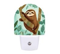 Small Nightlight Hug Tree Sloth Night Light Plug in Wall with Dusk to Dawn Photocell Sensor Portable Lamp Warm Night Light for Bedroom Living Room Hallway Stairs